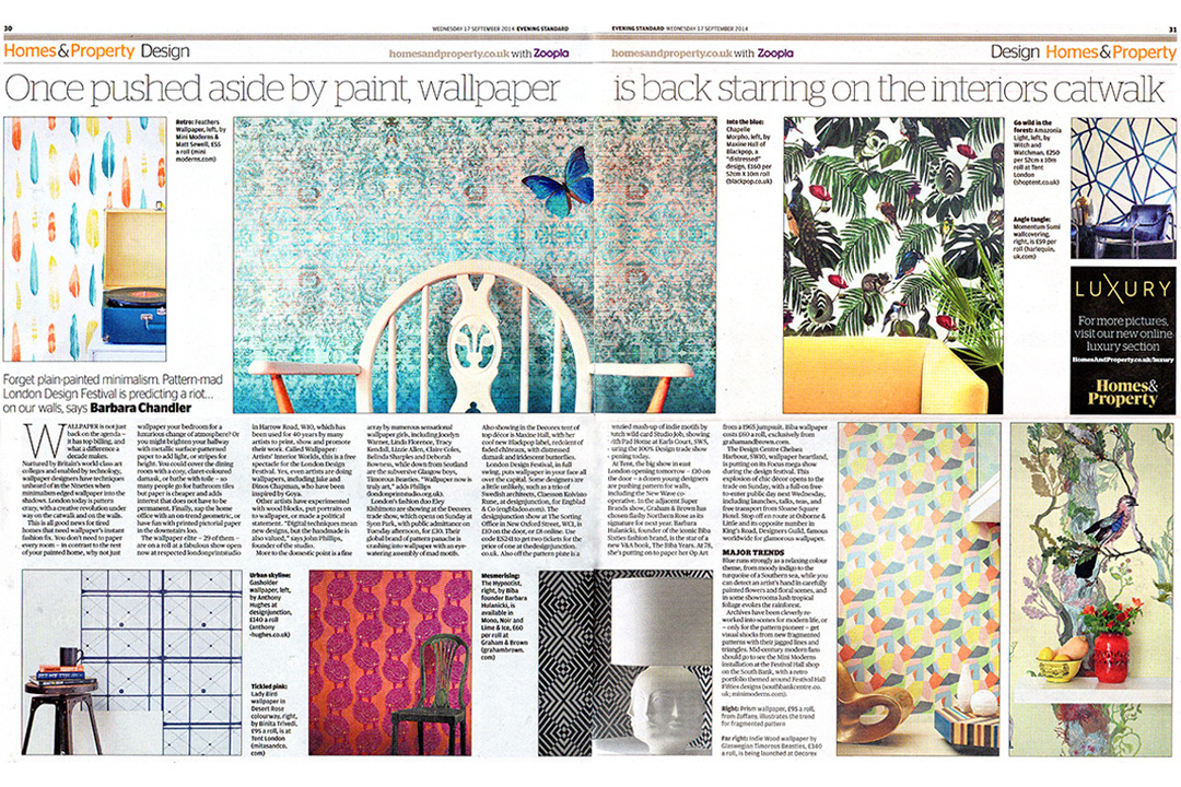 Evening Standard's Homes & Property, September 2014