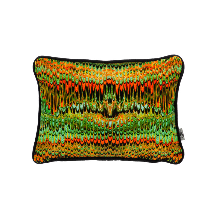 Nonpareil Green And Orange Cushion