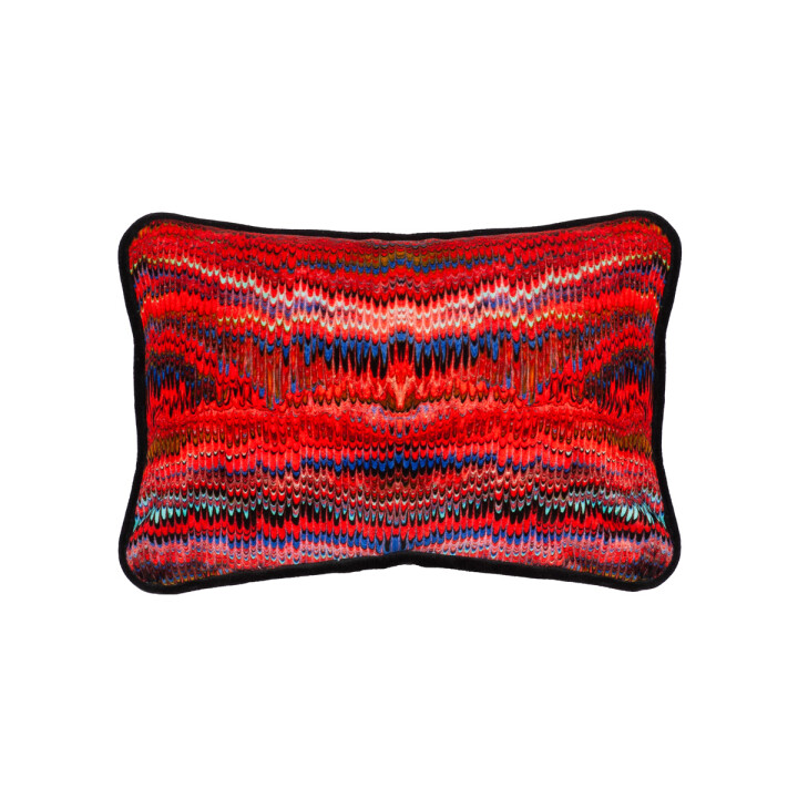 Nonpareil Red And Blue Cushion