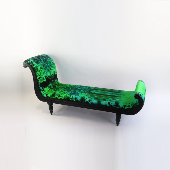 Georgian Emerald Green Chaise / image 1