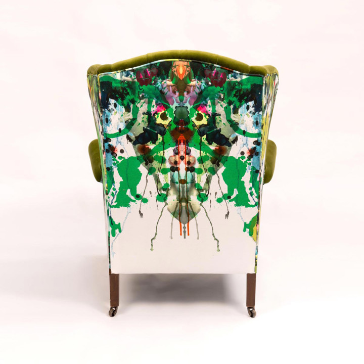 Olive Kaleido Wingback Chair / image 2