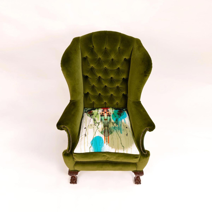 Olive Kaleido Wingback Chair / image 5