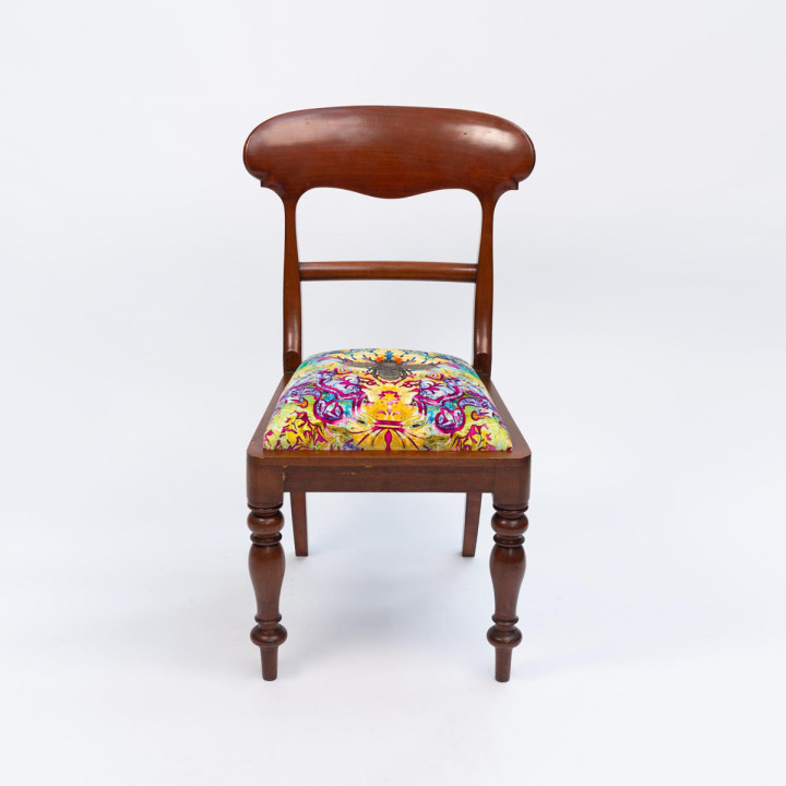 Honey Bee On Custom Damask Chair / image 1