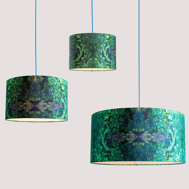 Tourmaline Damask Lampshade / image 1