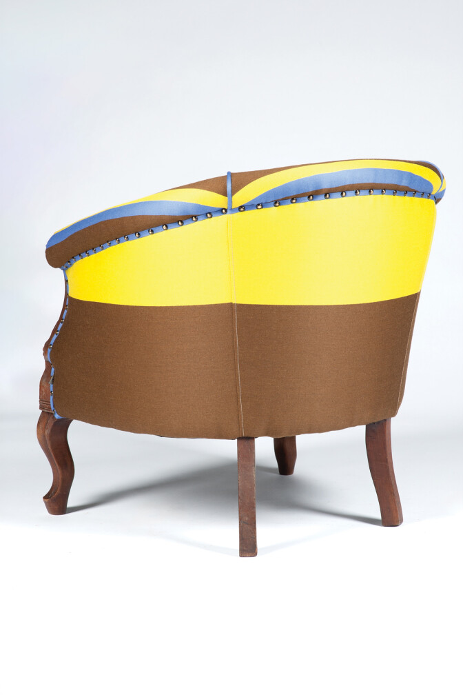 Custom Birdbranch Stripe Tub Chair / image 2