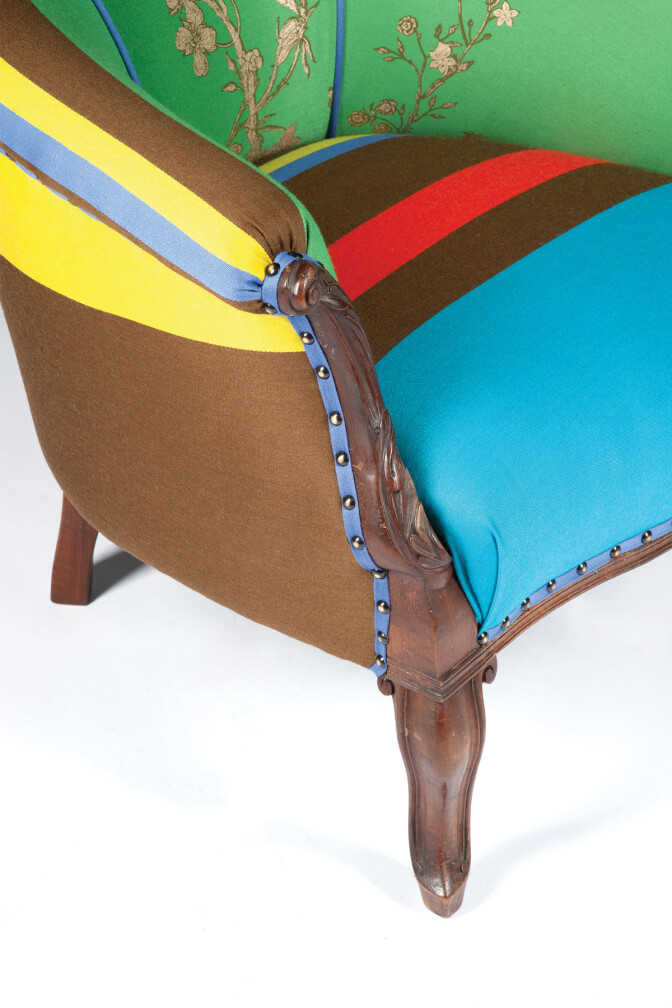Custom Birdbranch Stripe Tub Chair / image 4