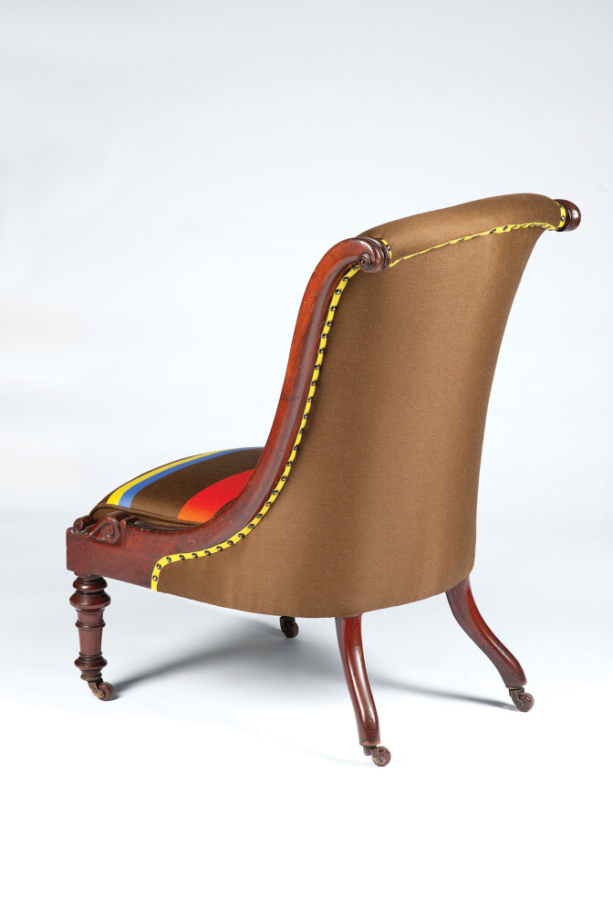 Custom Honey Bee Stripe Slipper Chair / image 2