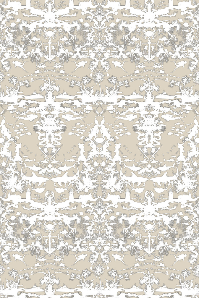 Marine Toile Wallpaper / image 1