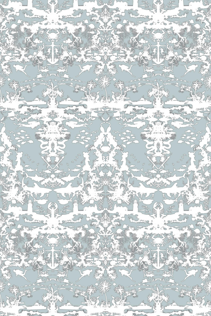 Marine Toile Wallpaper / image 1