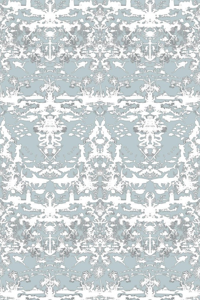 Marine Toile Wallpaper / image 1