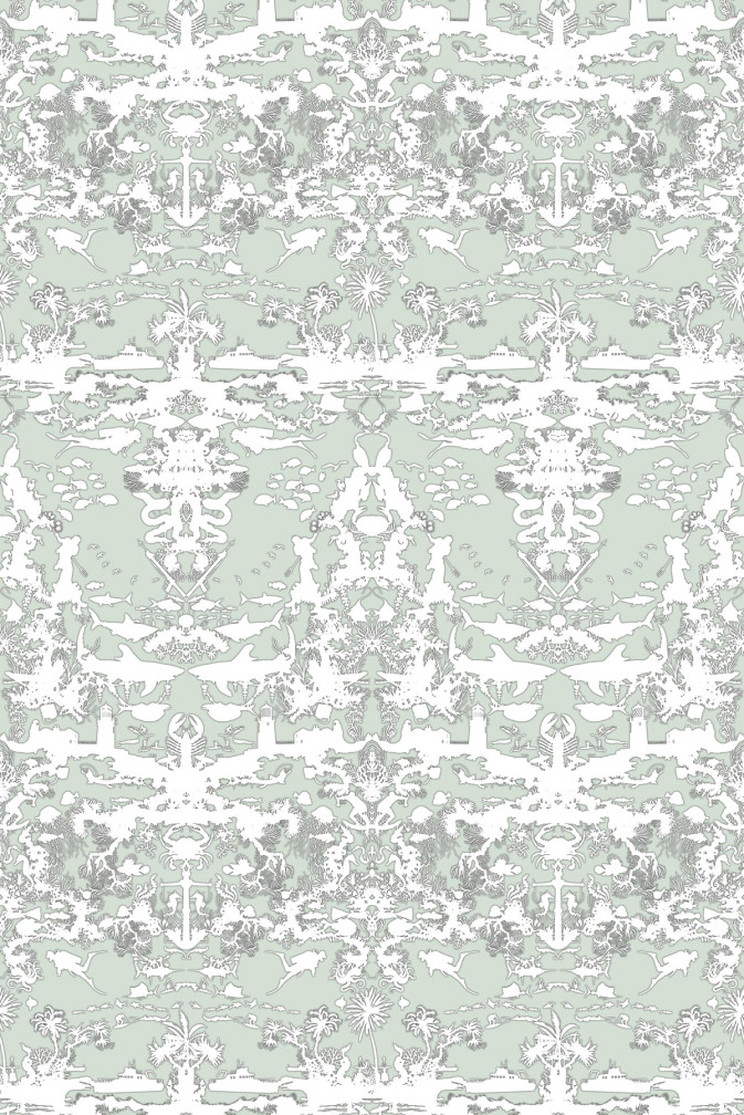 Marine Toile Wallpaper / image 1