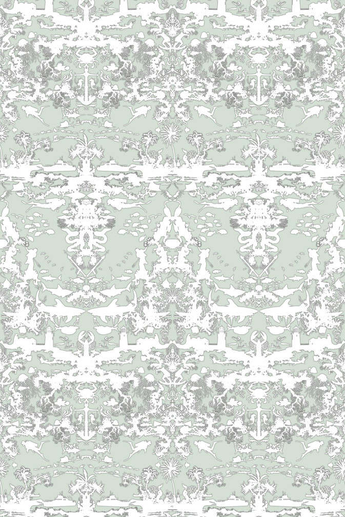 Marine Toile Wallpaper / image 1