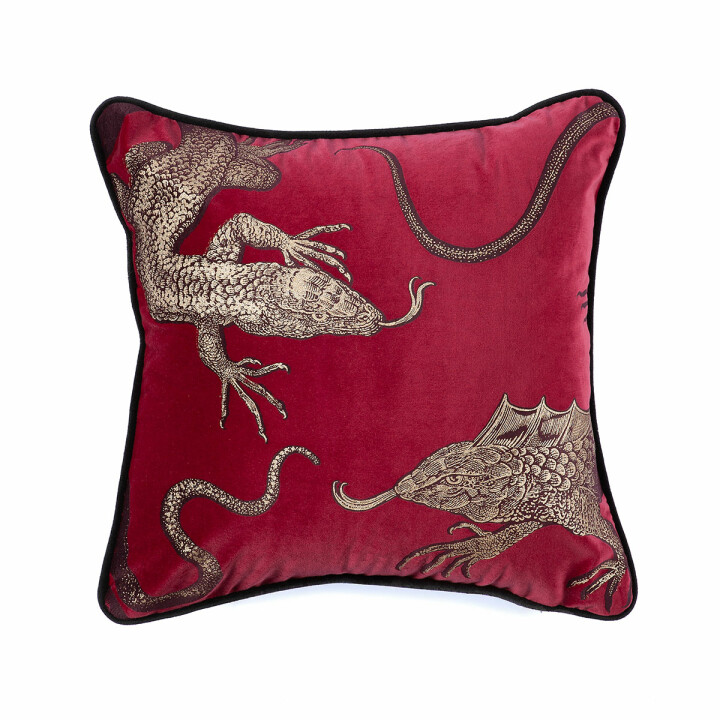Lizards Velvet Cushion / image 1