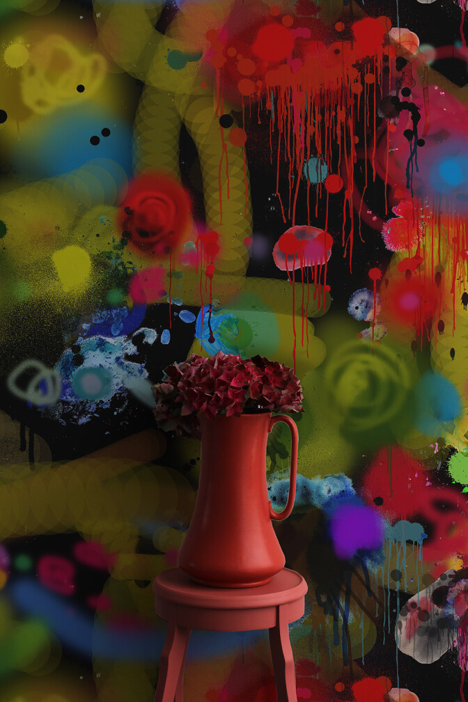 Graffiti All Over Superwide Wallpaper / image 2