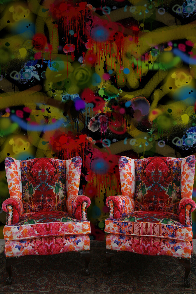 Graffiti All Over Superwide Wallpaper / image 3