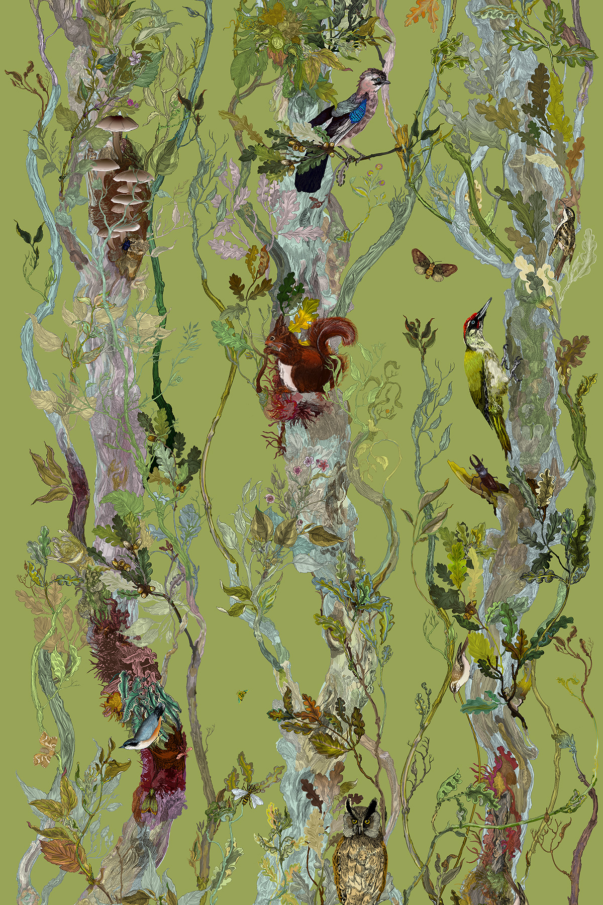 Indie Wood Cotton Linen Fabric / image 1