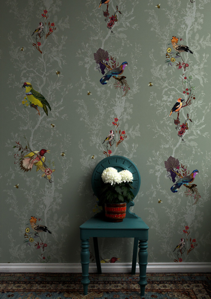 Birds N Bees Mica Wallpaper / image 3