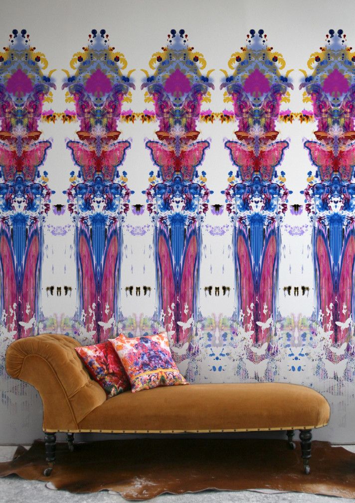 Butterfly Totem Damask Wallpaper Panel / image 2