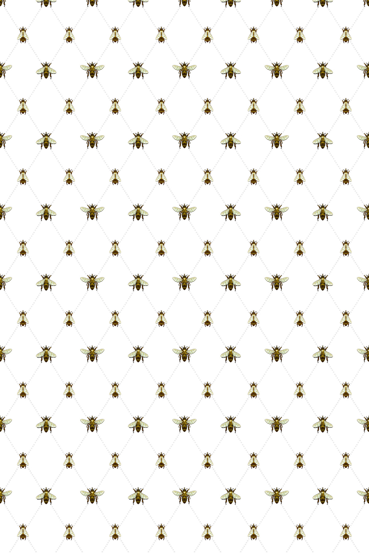 Wild Honey Bee Trellis Wallpaper / image 1