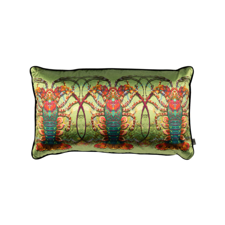 Crustacean Row Velvet Cushion / image 1