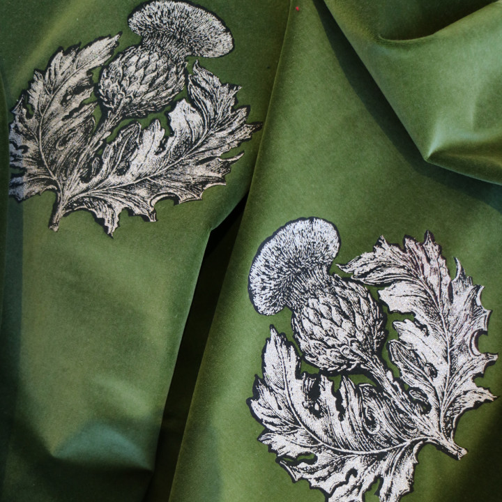 Little Thistle Velvet Fabric / image 2