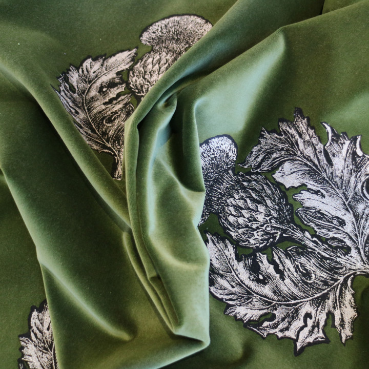 Little Thistle Velvet Fabric / image 3