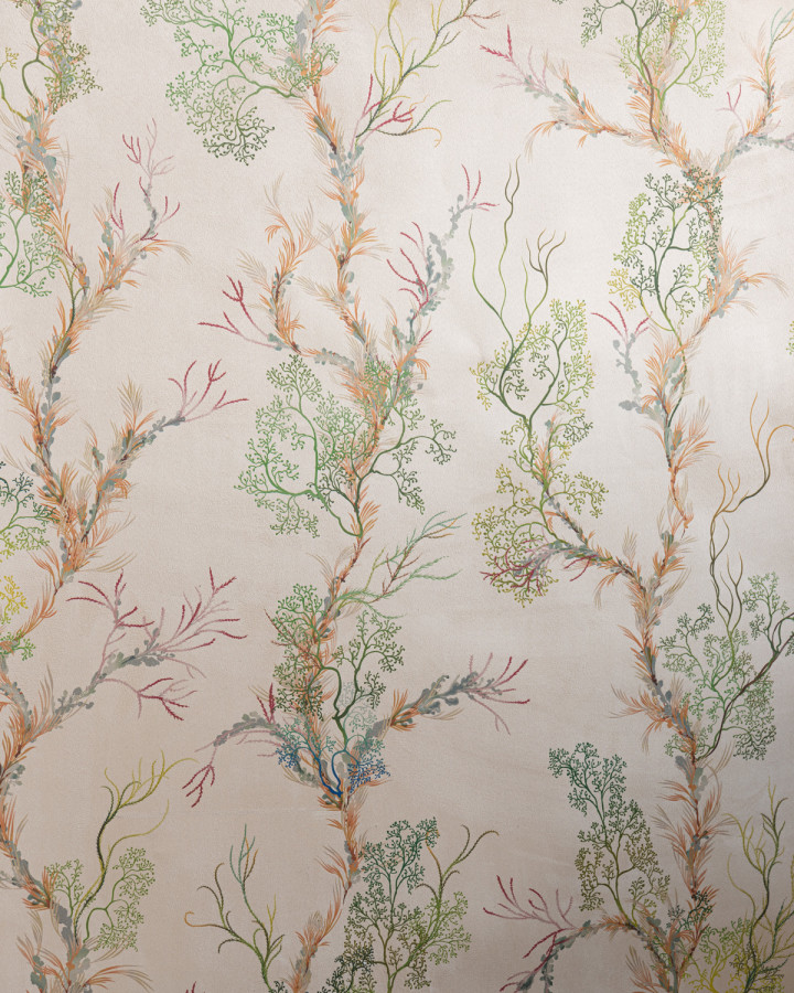 Fine Seaweed Faux Suede Wallpaper / image 3