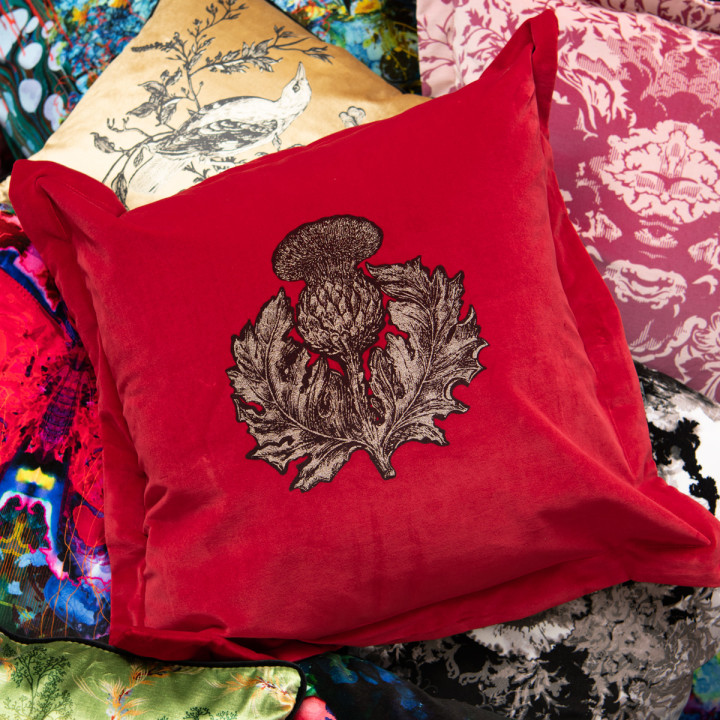 Thistle Velvet Cushion / image 3