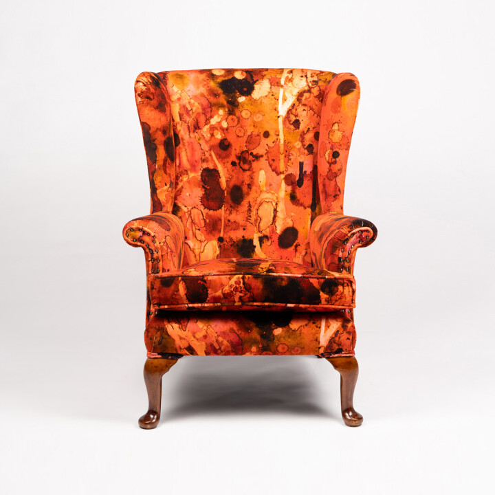 Storm Blotch Red Velvet Wingback / image 1