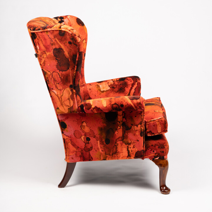 Storm Blotch Red Velvet Wingback / image 2