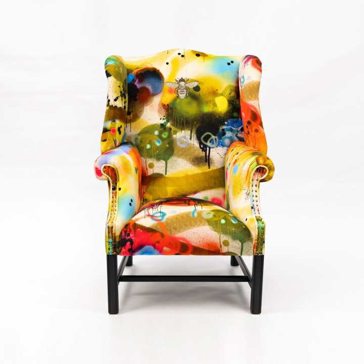 Graffiti Velvet Wingback / image 1