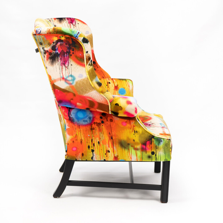 Graffiti Velvet Wingback / image 3