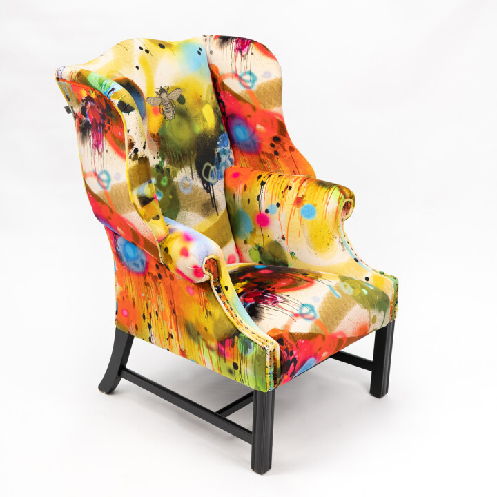 Graffiti Velvet Wingback / image 4