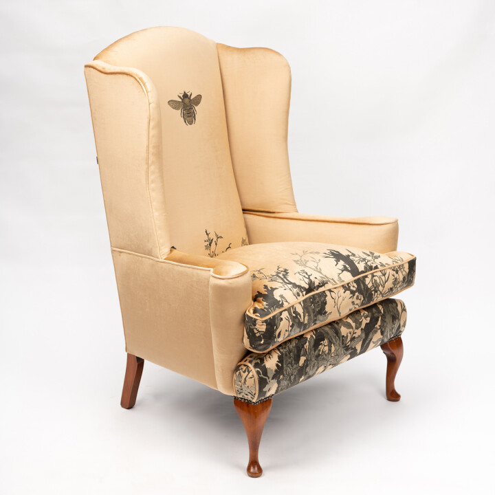 Branch Out Gold Velvet Rounded Wingback / image 3