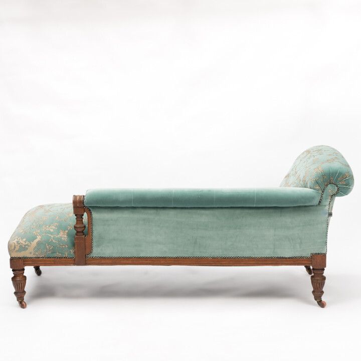 Birdbranch On Sea Blue Velvet Chaise / image 3