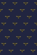 Colour Black & Pale Gold on Navy
