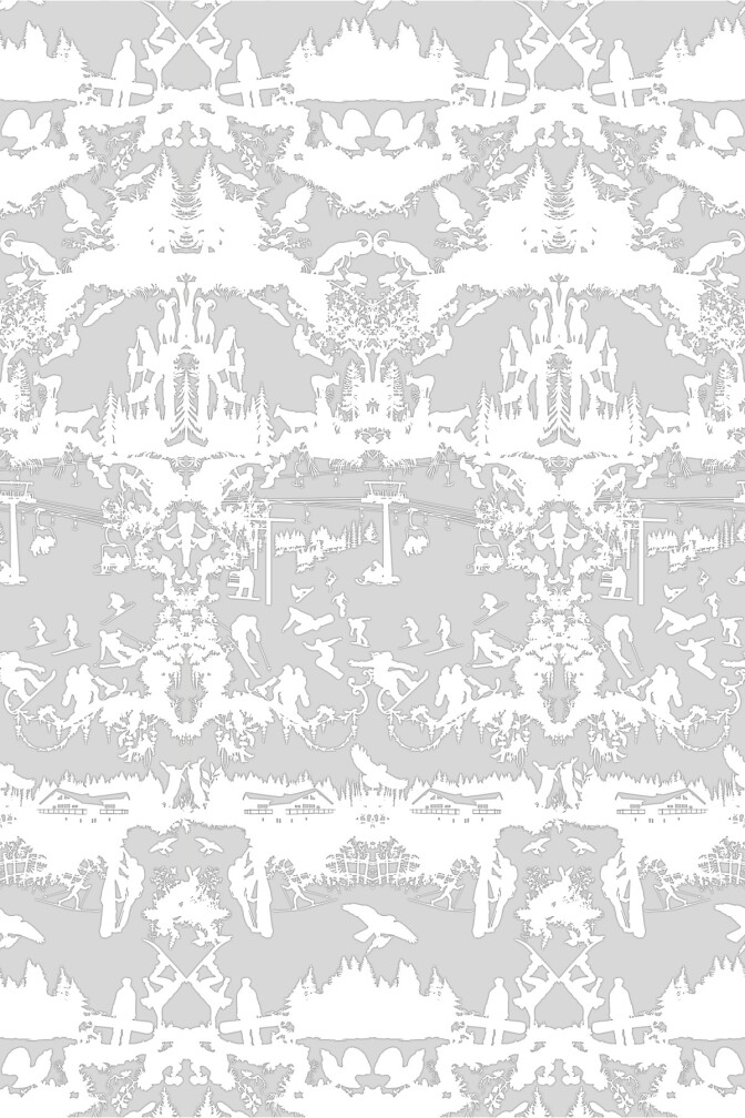 Alpine Toile Wallpaper