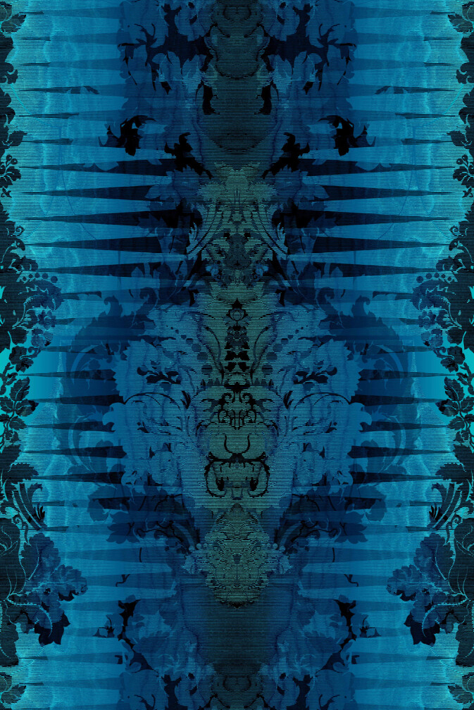 Moire Damask Foil Wallpaper / image 1