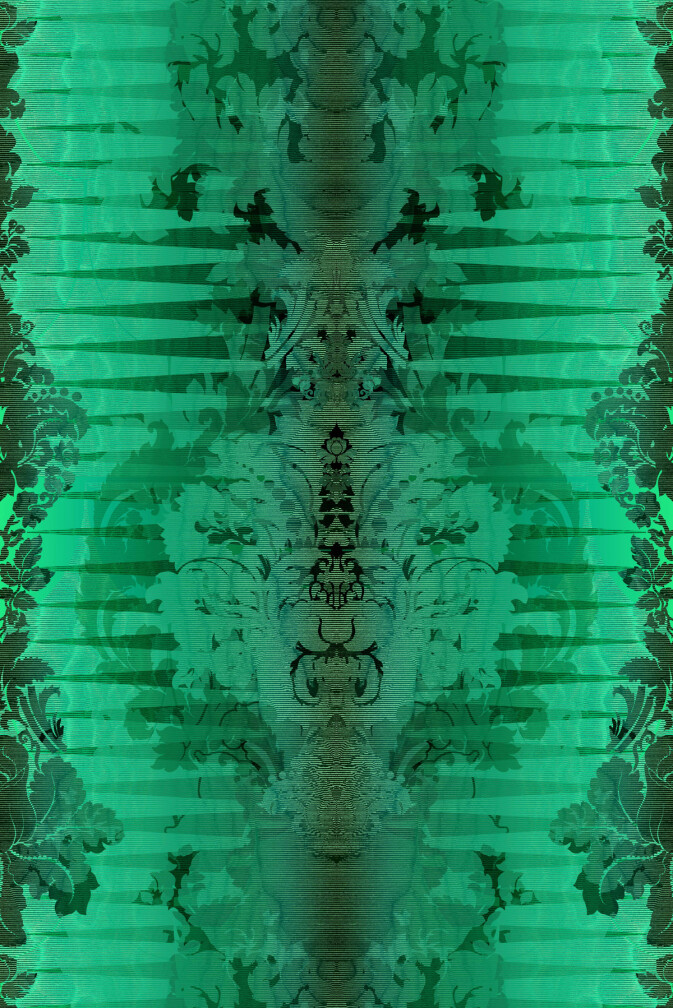 Moire Damask Foil Wallpaper / image 1