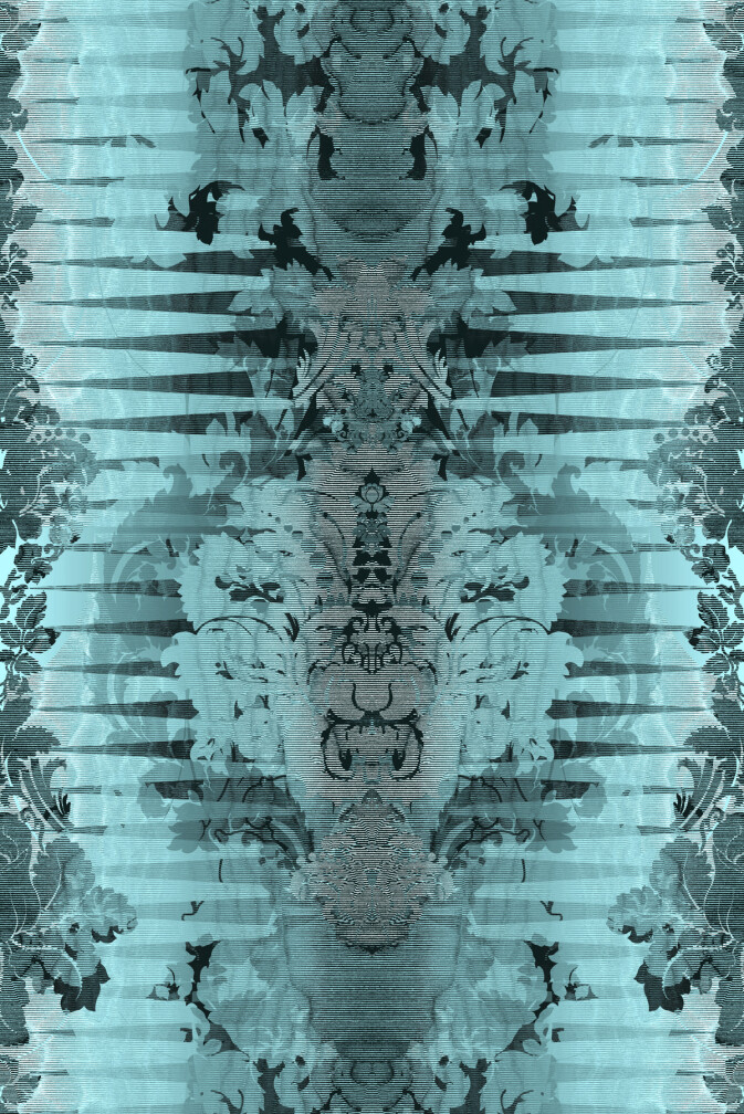Moire Damask Foil Wallpaper / image 1