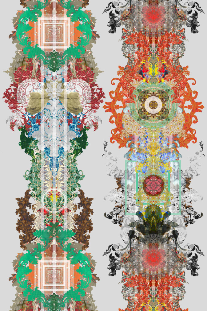 Totem Damask Velvet Fabric