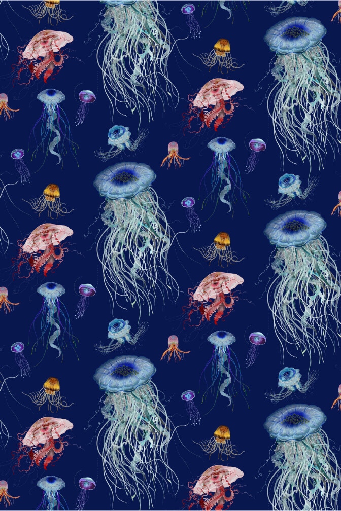 Jellyfish Foil Wallpaper