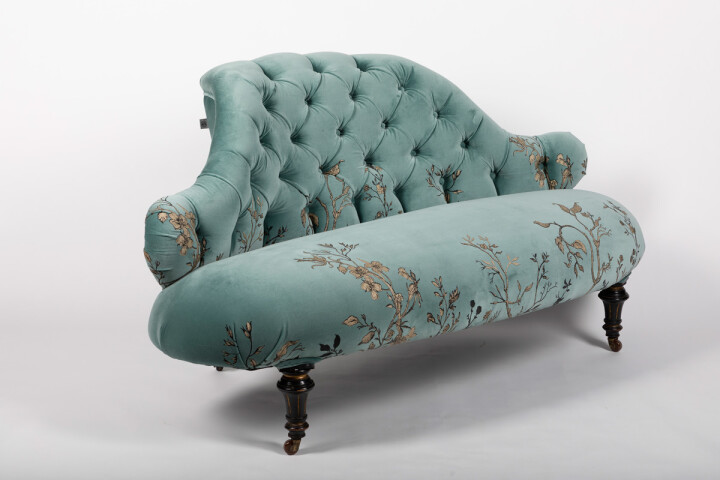 Branch Out Floral Sea Blue Loveseat / image 2
