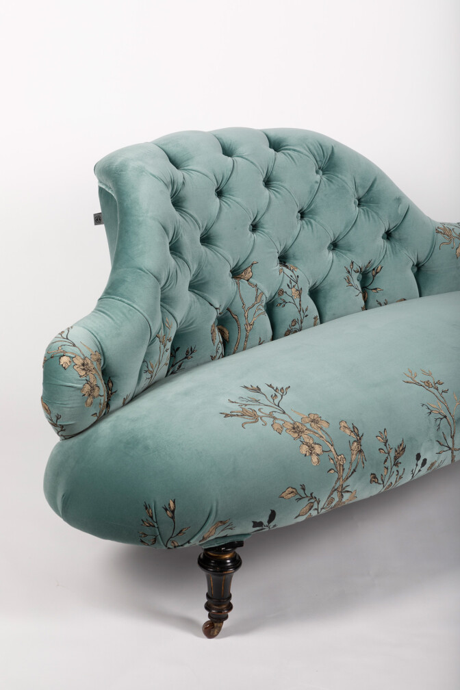 Branch Out Floral Sea Blue Loveseat / image 5