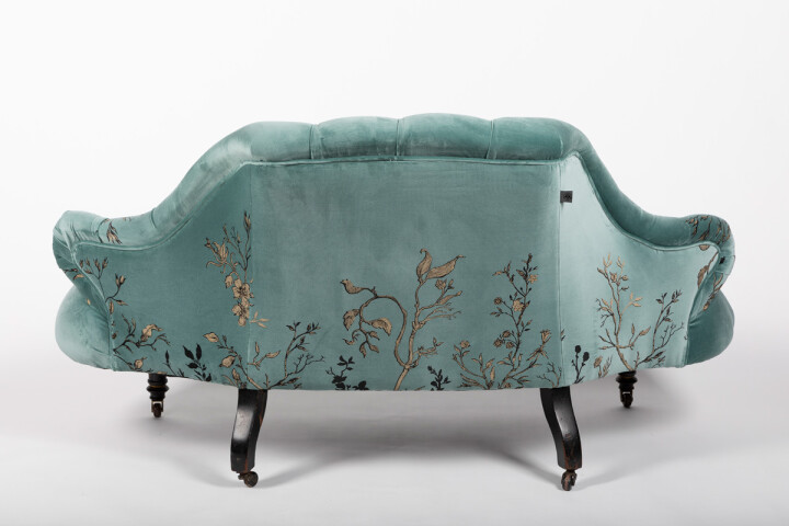 Branch Out Floral Sea Blue Loveseat / image 3