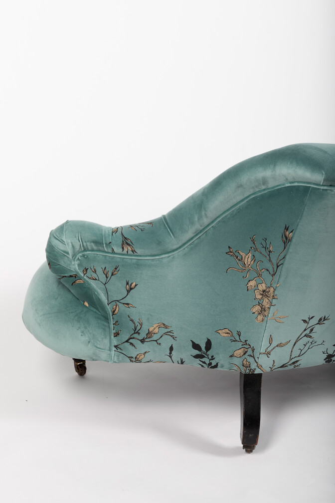 Branch Out Floral Sea Blue Loveseat / image 6