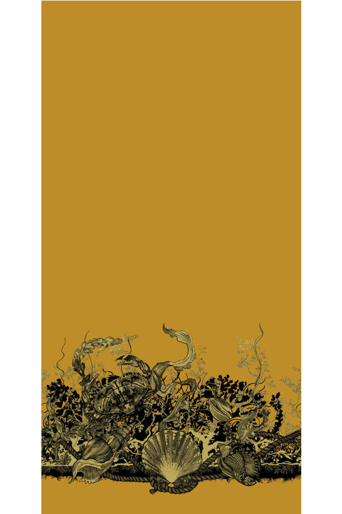 Shell And Crab Velvet Fabric / image 1