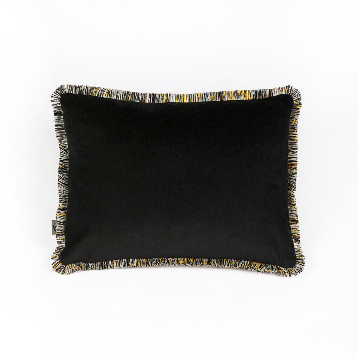 Chintz Moth Fringed Velvet Cushion / image 2