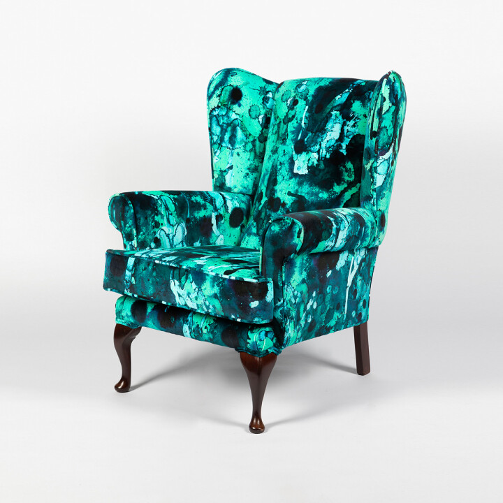 Storm Blotch Velvet Wingback