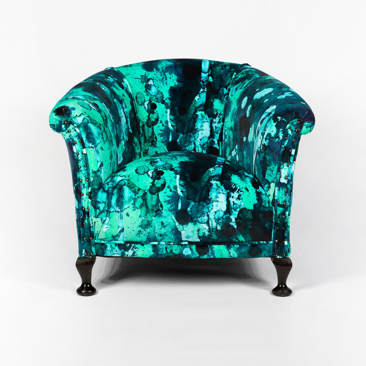 Storm Blotch Velvet Tub Chair / image 1